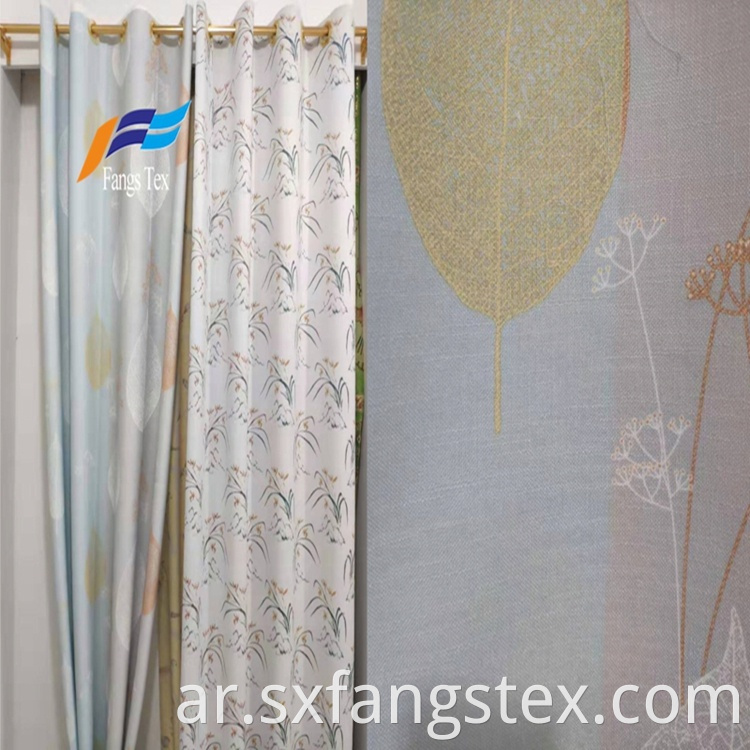 Beautiful Floral Printing Custom Polyester Curtain Fabric 8